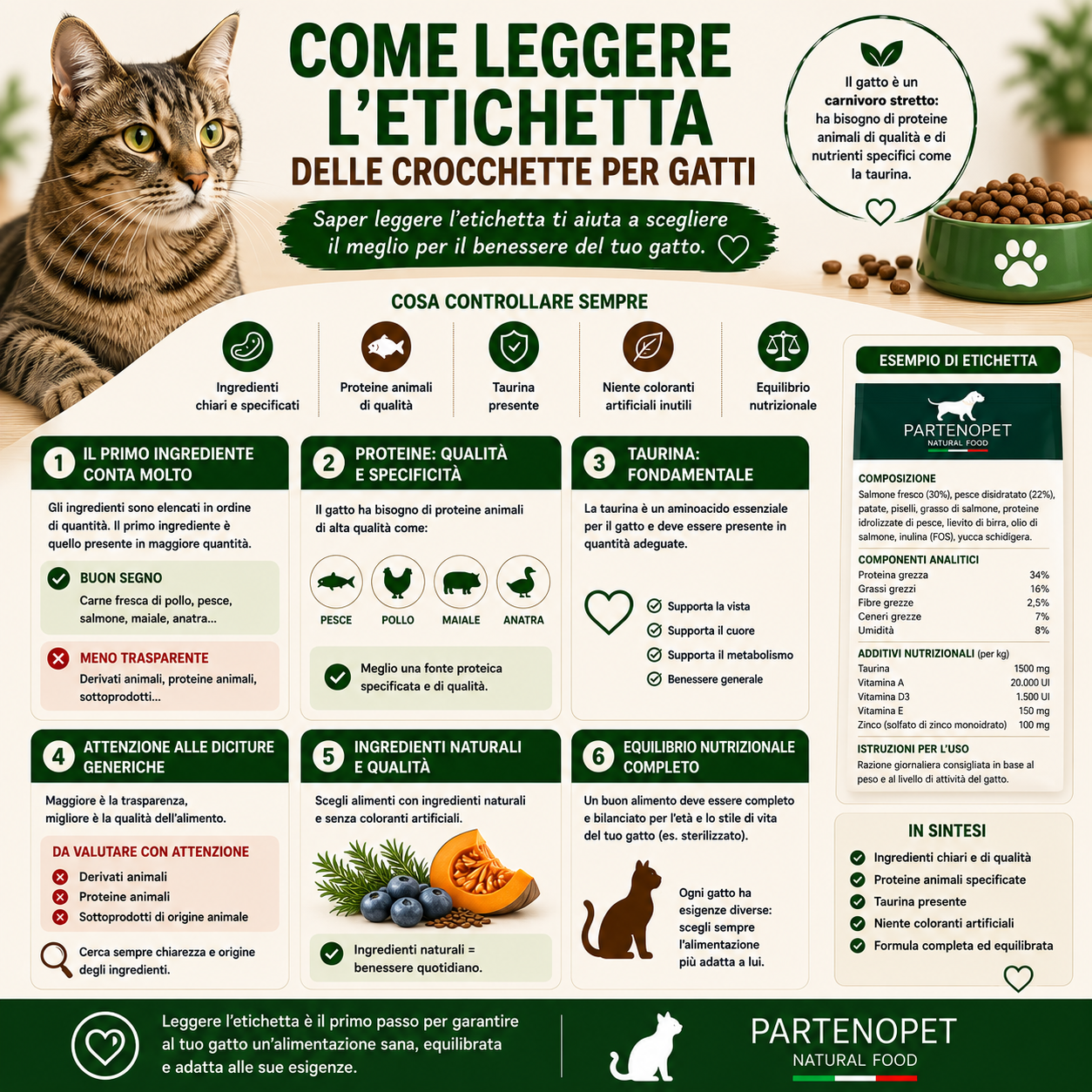 Come Leggere l’Etichetta delle Crocchette per Gatti