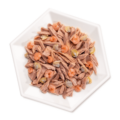 Life Cat Natural Tonno Vongole e Gamberetti 150 g alimento umido per gatti
