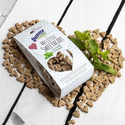 Snack per roditori a forma di cuoricino Bunny con Menta Piperita