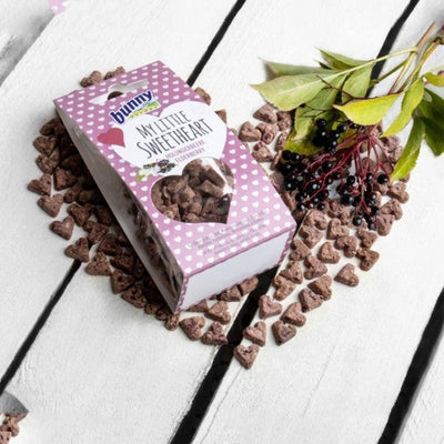 Snack per roditori a forma di cuoricini Bunny al Sambuco da 30 g