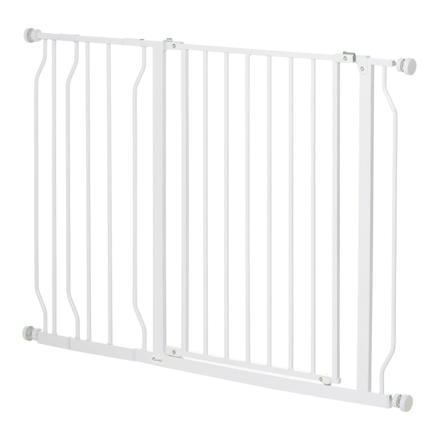 Cancelletto di Sicurezza per Cani Estensibile 75-115cm: Adatto a Tutte le Aperture in ABS e Acciaio bianco - Partenopet