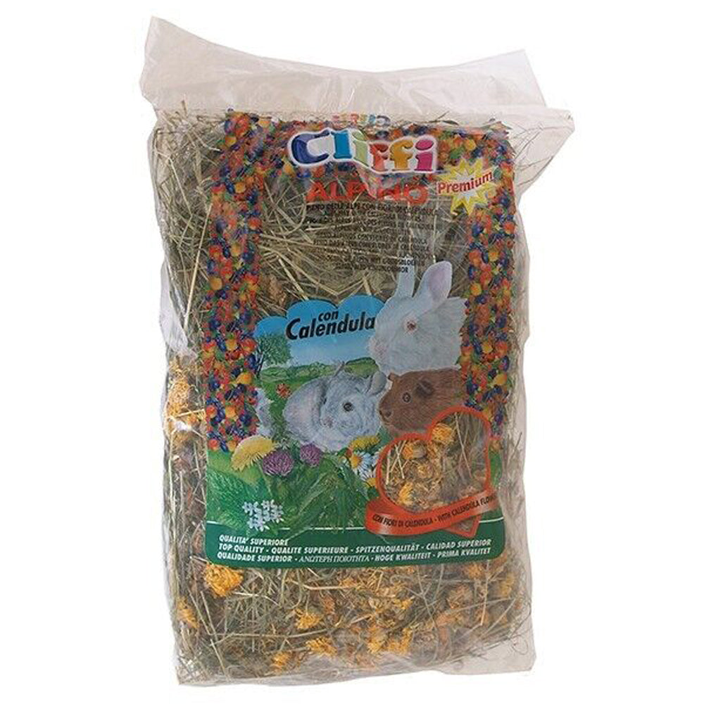 Cliffi Fieno Alpino con Calendula Fieno per Conigli Roditori con Calendula 500g - Partenopet