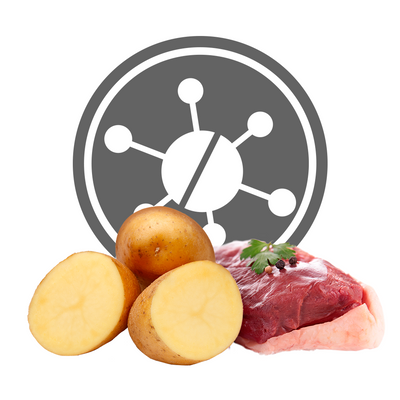 Busta crocchette per cani di taglia piccola ipoallergeniche Exclusion Anatra e Patate da 2 kg