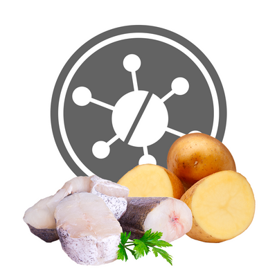 Busta crocchette per cani di taglia piccola ipoallergeniche Exclusion Pesce e Patate da 2 kg