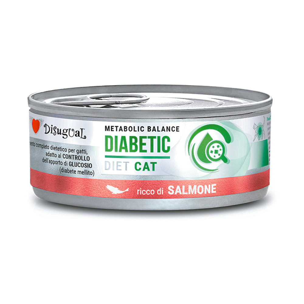 Scatoletta di cibo umido per gatti con diabete Disugual Diabetic Cat da 85 g