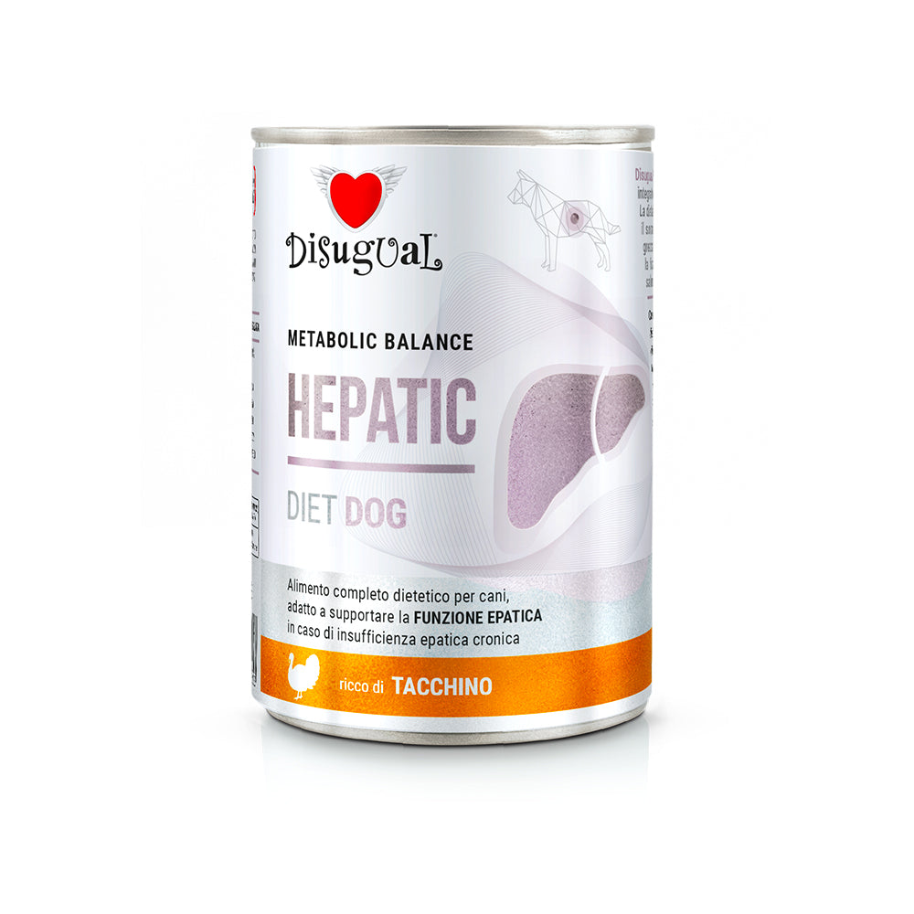Scatoletta di alimento umido per cani con insufficienza epatica Disugual Hepatic da 400 g
