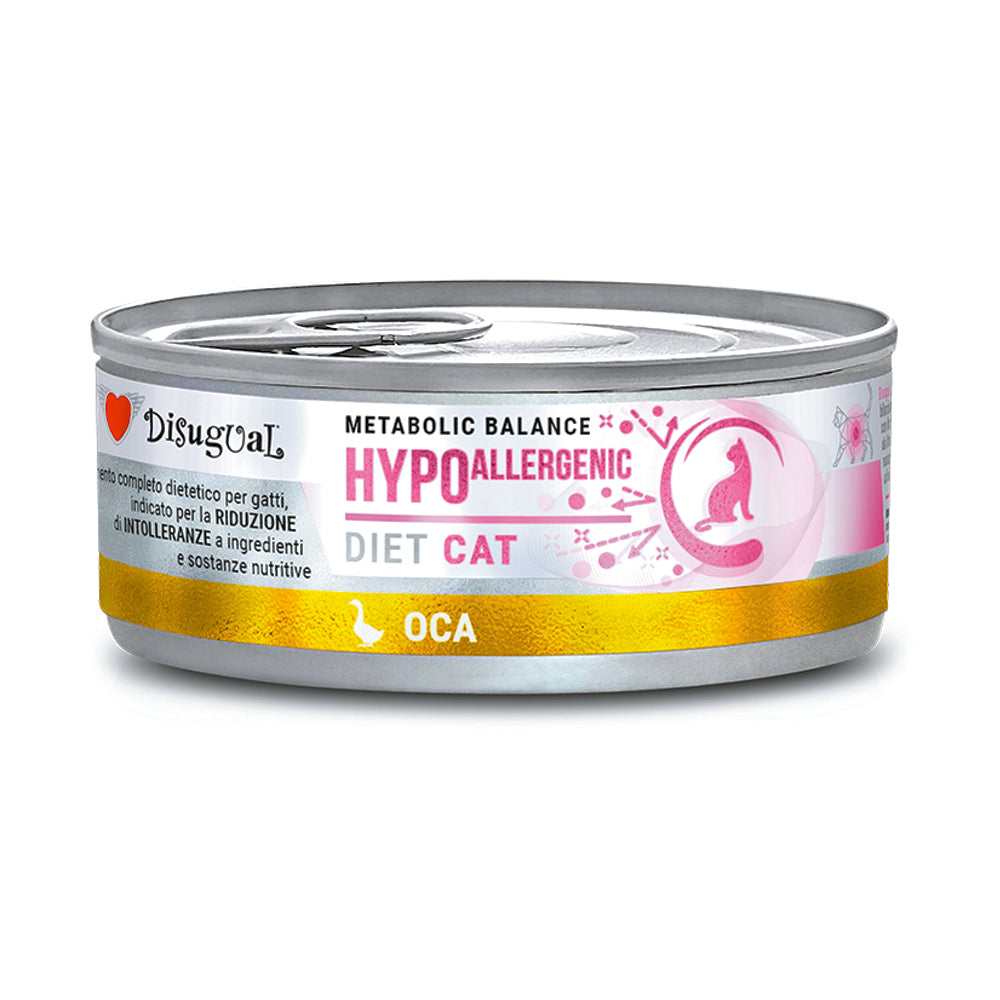 Scatoletta umida di alimento umido per gatti allergici Disugual Hypoallergenic 85 g