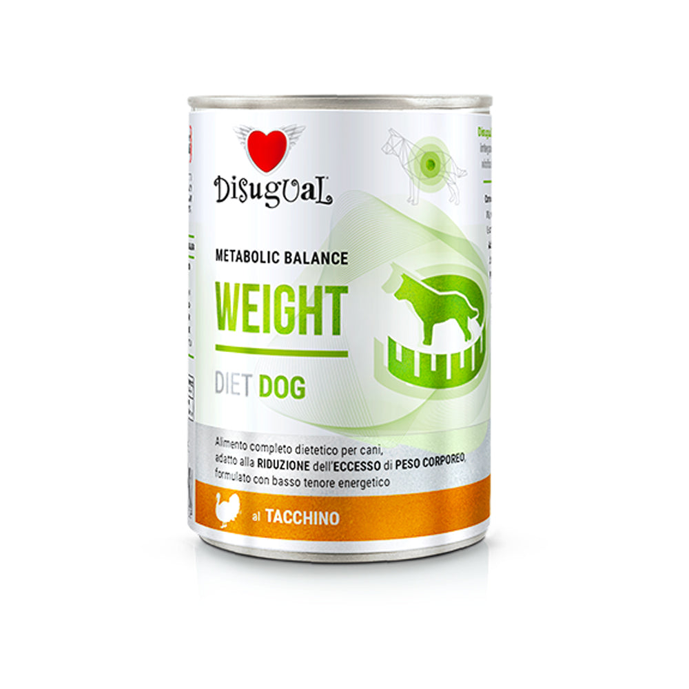 Disugual Weight Dog Alimento per Cani per la Riduzione di Peso 400g - Partenopet