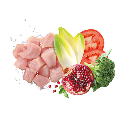 Scatoletta di alimento umido per cani cuccioli al pollo Exclusion da 400 g