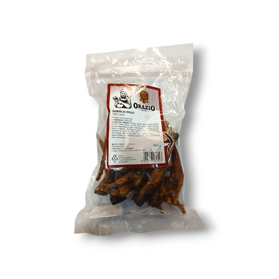 Muslos de pollo naturales Orazio para perros, snacks naturales deshidratados, bolsa de 200 g