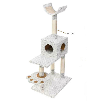 Struttura tiragraffi con casetta e 3 ripiani Imac Iole