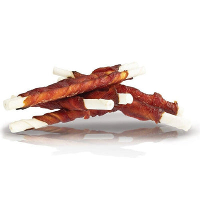 Busta di bastoncini di pelle di bufalo con anatra essiccata per cani Kid Dog da 250 g