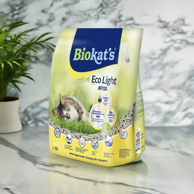 Busta di lettiera per gatti in pellet Biokat's EcoLight Extra da 5 L
