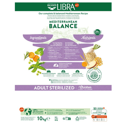 Confezione 10 kg croccantini Libra Cat Sterilised Adult al Pollo per gatti sterilizzati