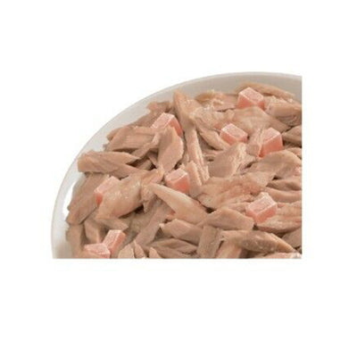 Scatoletta di cibo umido per gatti con tonnetto e prosciutto Life da 85 g