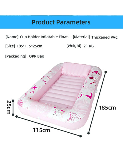 Materassino gonfiabile per adulti Wonflex con cuscino integrato, colore moderno, galleggiante su acqua azzurra, ideale per relax estivo in piscina e mare.