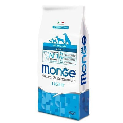 Busta di crocchette light per cani al salmone con riso Monge