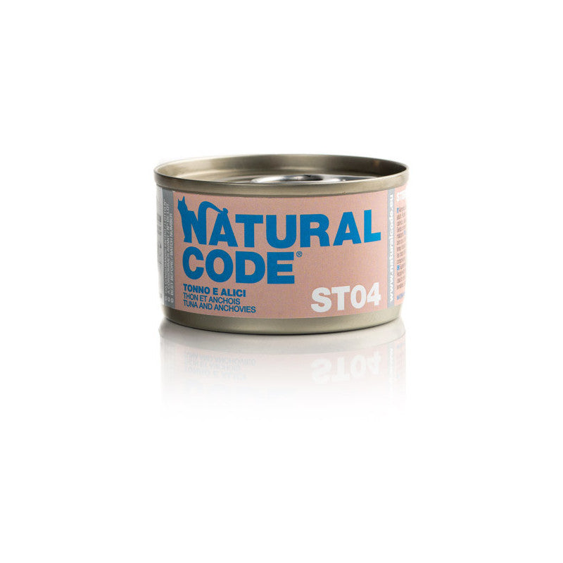 Natural Code ST04 Tonno e Alici alimento umido per gatti sterilizzati con tonno, alici e riso