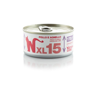 Natural Code XL15 Pollo e Agnello 170g alimento umido complementare per gatti adulti in lattina