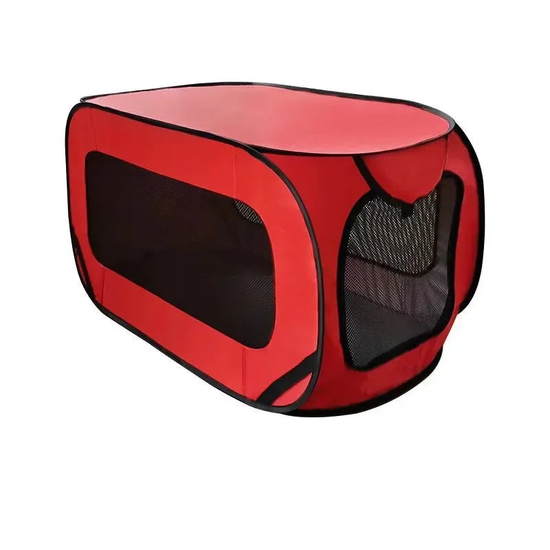 Trasportino Auto Pieghevole per Cani e Gatti 91 cm - Box Pop-Up da Interno e Esterno - Cuccia da Viaggio Portatile - Partenopet