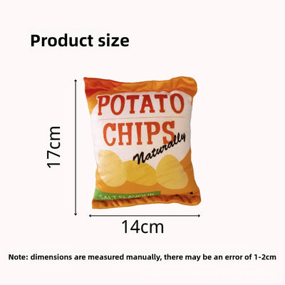 Gioco Peluche per Cani "Potato Chips" con Carta Sonora | Dimensione Gioco 14x17 cm