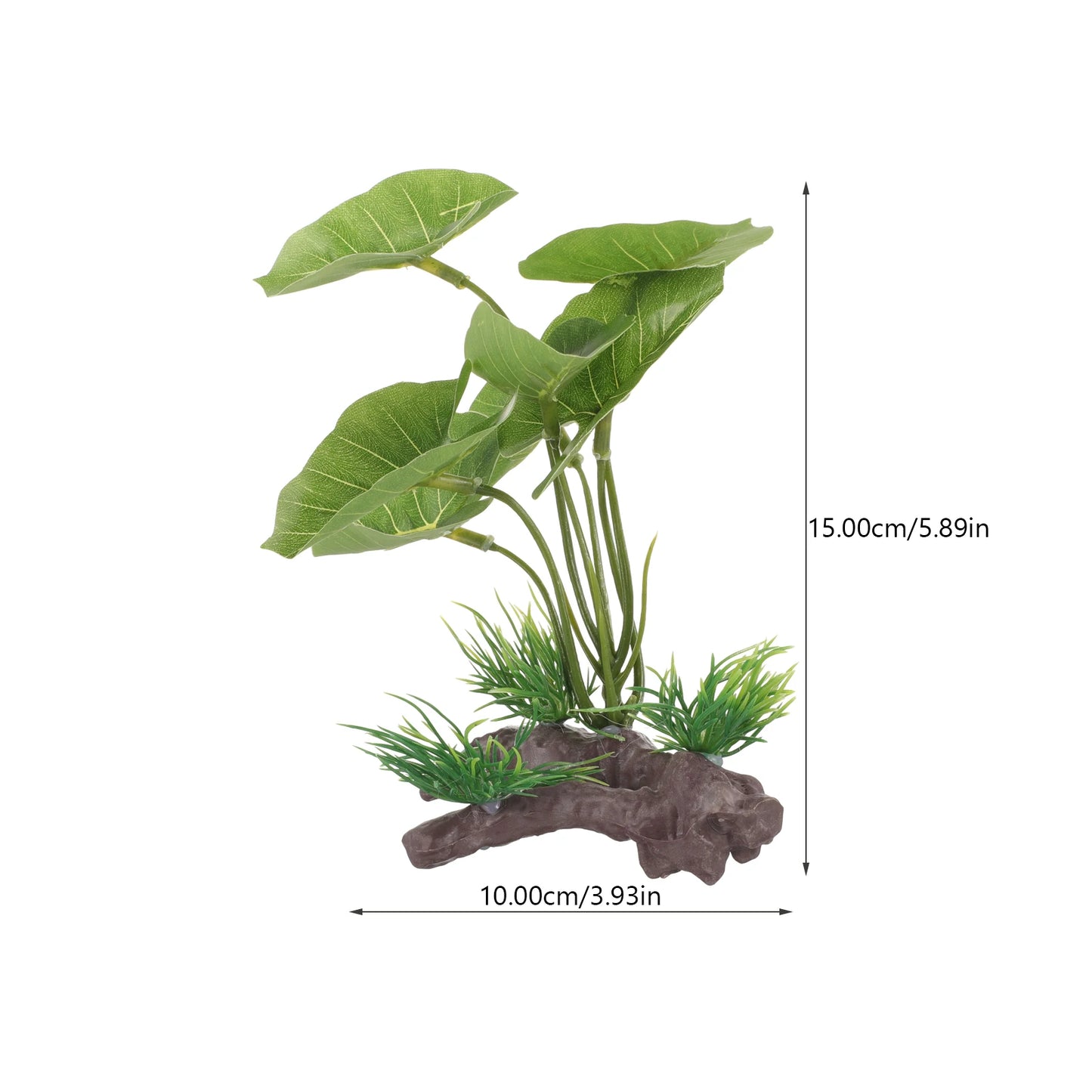 Bonsai Artificiale per Acquario – Pianta Decorativa in Plastica Effetto Realistico – Ornamento Subacqueo Erba Marina Vivida - Partenopet