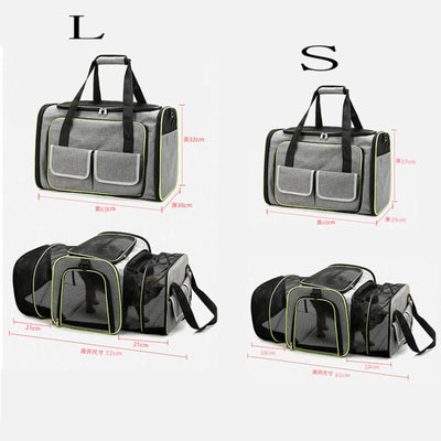 Trasportino Per Cani E Gatti Espandibile Su Due Lati Trasportino Per Cani Da Viaggio Pieghevole Trasportino Per Animali Domestici Per Gatti Cani Cuccioli