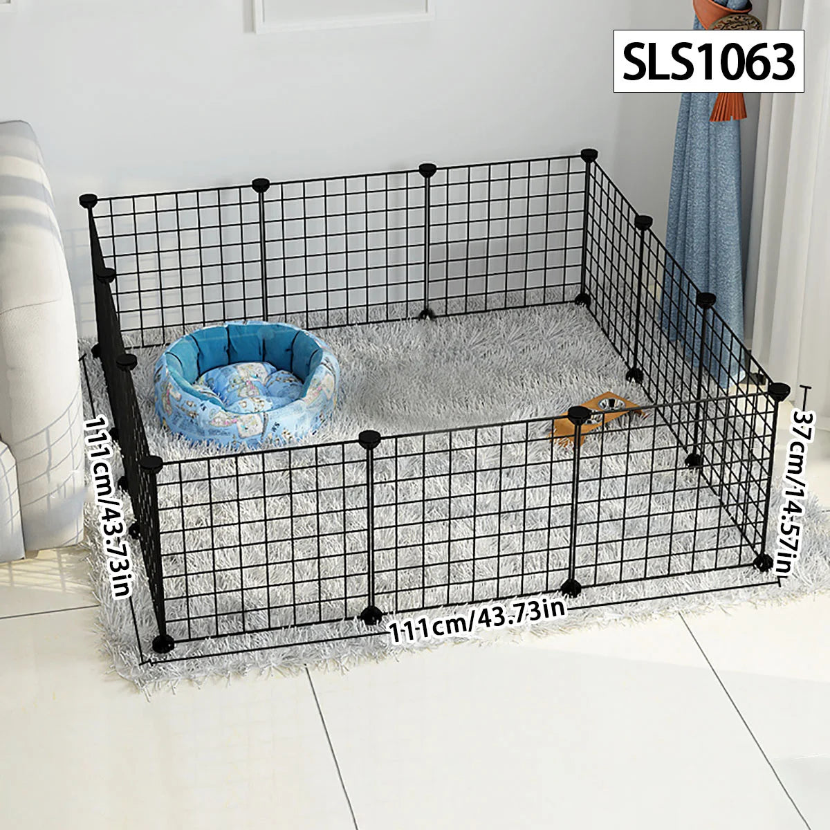 Recinto Modulare per Cani e Cuccioli | Box da Interno in Rete Metallica con Porta