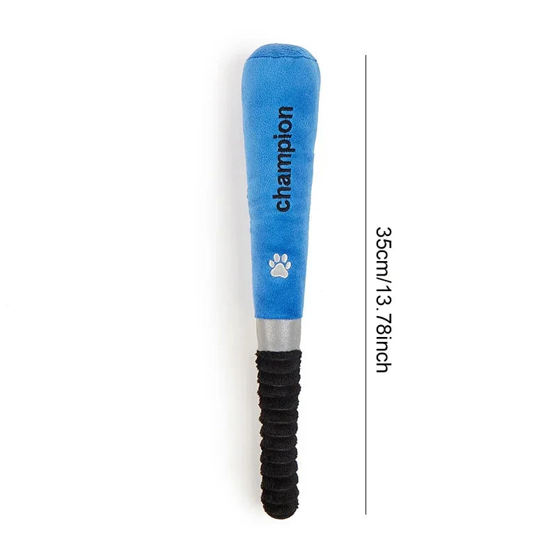 Mazza da Baseball per Cani in Peluche Squeaky | Gioco Interattivo 35cm - Partenopet