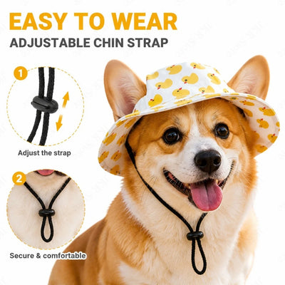 Cappellino Regolabile per Cani | Adjustable Dog Hat con Protezione Solare - Partenopet