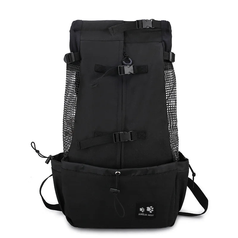 Zaino Porta Cane Professionale in Nylon Rinforzato – Trasportino da Spalla ad Alta Traspirabilità per Cani Piccoli e Medi, Ideale per Trekking, Outdoor e Ciclismo - Partenopet