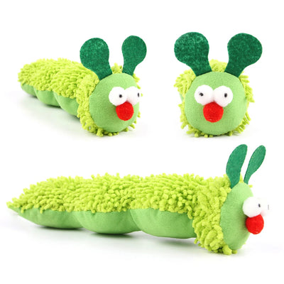 Gioco per Gatti Bruco con Erba Gatta e Silvervine | Cat Chew Toy per Igiene Dentale e Divertimento - Partenopet
