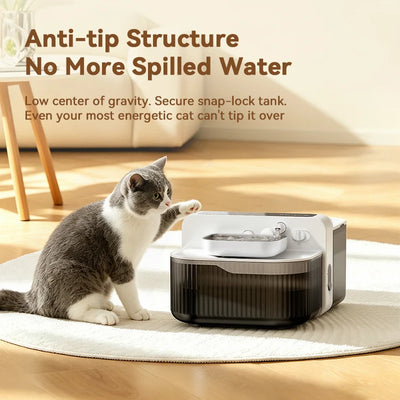 ROJECO Fontanella Wireless per Gatti 3,5L con Separazione Acqua di Scarto | 2000mAh