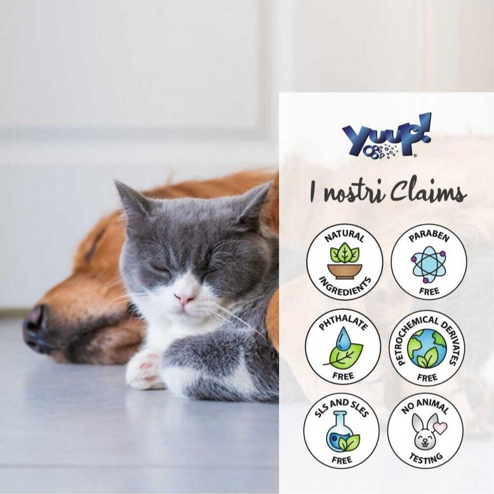 Bottiglia di Shampoo per cani e gatti Yuup universale per tutti i manti e per uso frequente da 250 ml