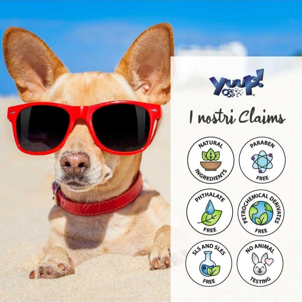 Bottiglia di shampoo doposole per cani e gatti della Yuup