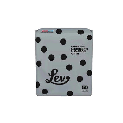 Pacco di tappetini igienici per cani con carbone attivo Lev 60x90 da 50 pezzi