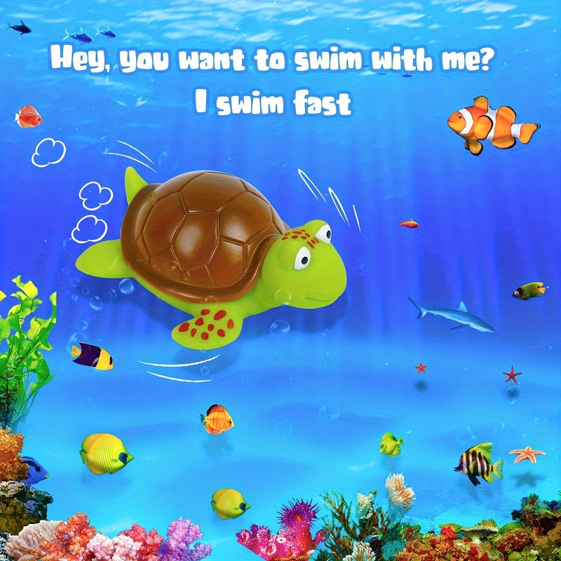 Termometro galleggiante per piscina a forma di tartaruga marina verde, scala graduata Celsius e Fahrenheit, ideale per il monitoraggio della temperatura in spa e acquari.