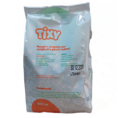 Busta di alimento misto per conigli Tixy Coniglietto super da 800 g
