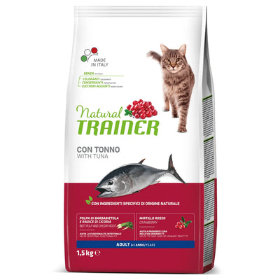 Busta di crocchette per gatti al tonno con mirtilli rossi Trainer 1,5 kg