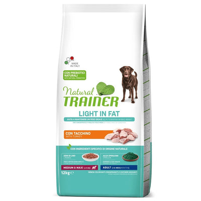 Busta di crocchette per cani in sovrappeso al tacchino Trainer 12 kg