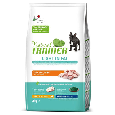Busta di crocchette per cani in sovrappeso al tacchino Trainer Light 2 kg