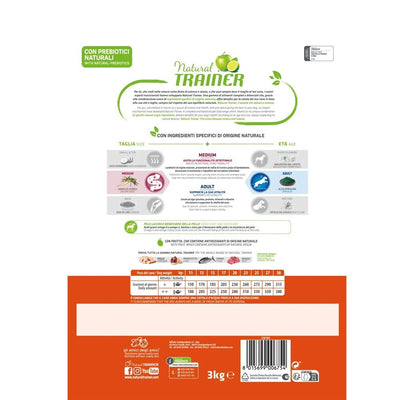 Busta di crocchette per cani di taglia media al Pollo Trainer da 3 kg