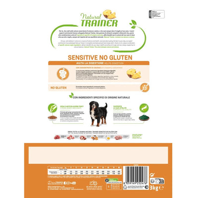 Busta di crocchette per cani all'agnello Trainer Senstitive da 3 kg