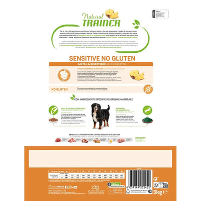 Busta di crocchette per cani al salmone Trainer Sensitive da 3 kg