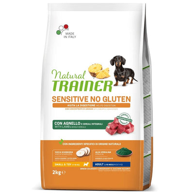 Busta di crocchette per cani di taglia piccola con agnello Trainer Sensitive 2 kg