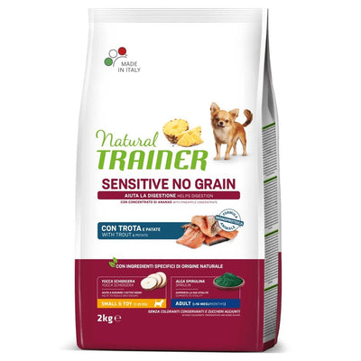 Busta di crocchette per cani di taglia piccola alla trota Trainer Sensitive No Grain 2 kg