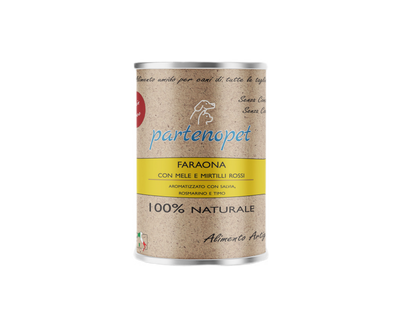 Partenopet Alimento Umido per Cani Grain Free Faraona con Mele e Mirtilli Rossi 400 g - Partenopet
