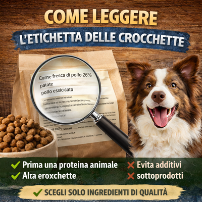 Come leggere l’etichetta delle crocchette per cani: guida completa