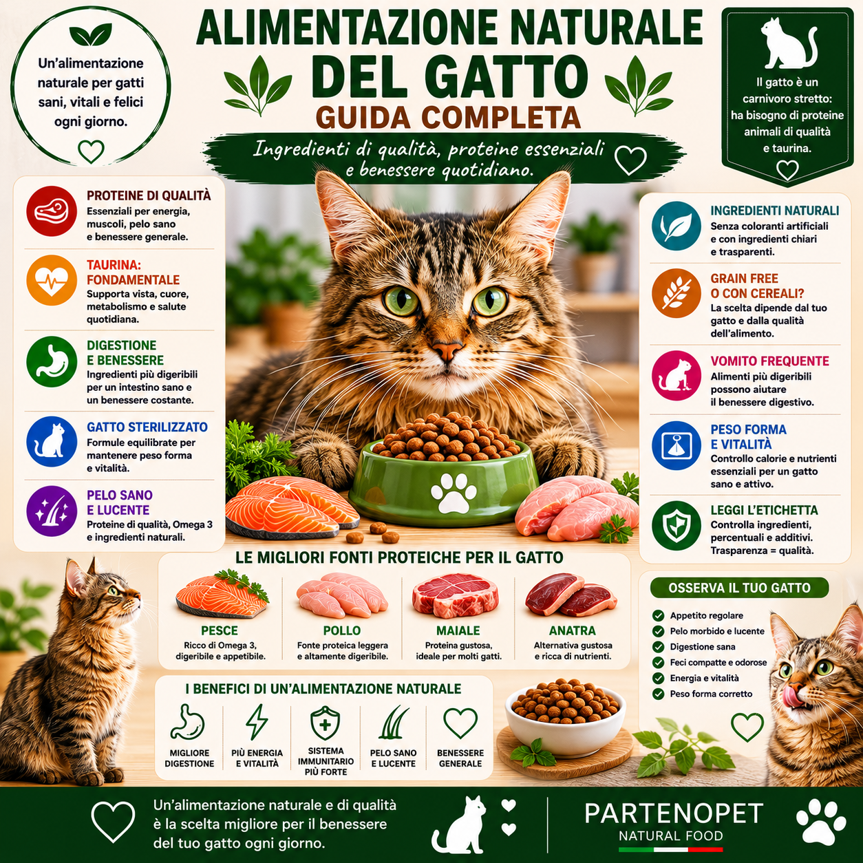 Alimentazione Naturale del Gatto: Guida Completa