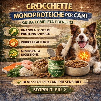 Crocchette monoproteiche per cani digestione sensibile